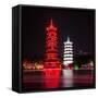 China 10MKm2 Collection - Sun & Moon Twin Pagodas-Philippe Hugonnard-Framed Stretched Canvas