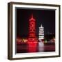 China 10MKm2 Collection - Sun & Moon Twin Pagodas-Philippe Hugonnard-Framed Photographic Print