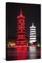 China 10MKm2 Collection - Sun & Moon Twin Pagodas-Philippe Hugonnard-Stretched Canvas