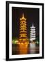 China 10MKm2 Collection - Sun & Moon Twin Pagodas-Philippe Hugonnard-Framed Photographic Print