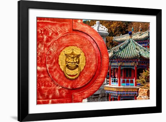 China 10MKm2 Collection - The Door God - Buddhist Temple-Philippe Hugonnard-Framed Photographic Print