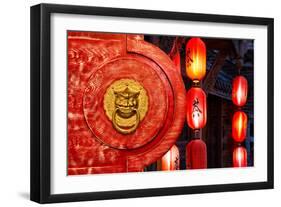 China 10MKm2 Collection - The Door God - Chinese Lanterns-Philippe Hugonnard-Framed Photographic Print