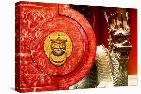 China 10MKm2 Collection - The Door God - Dragon-Philippe Hugonnard-Stretched Canvas