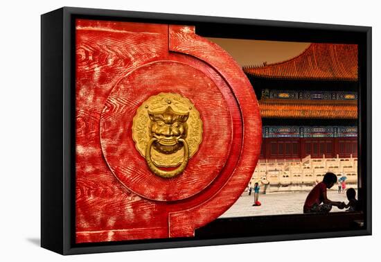 China 10MKm2 Collection - The Door God - Forbidden City-Philippe Hugonnard-Framed Stretched Canvas