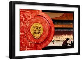 China 10MKm2 Collection - The Door God - Forbidden City-Philippe Hugonnard-Framed Photographic Print