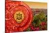 China 10MKm2 Collection - The Door God - Forbidden City-Philippe Hugonnard-Stretched Canvas