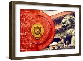 China 10MKm2 Collection - The Door God - Forbidden City-Philippe Hugonnard-Framed Photographic Print