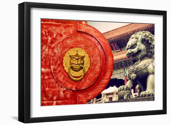 China 10MKm2 Collection - The Door God - Forbidden City-Philippe Hugonnard-Framed Photographic Print