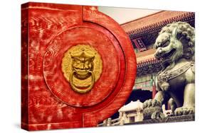 China 10MKm2 Collection - The Door God - Forbidden City-Philippe Hugonnard-Stretched Canvas
