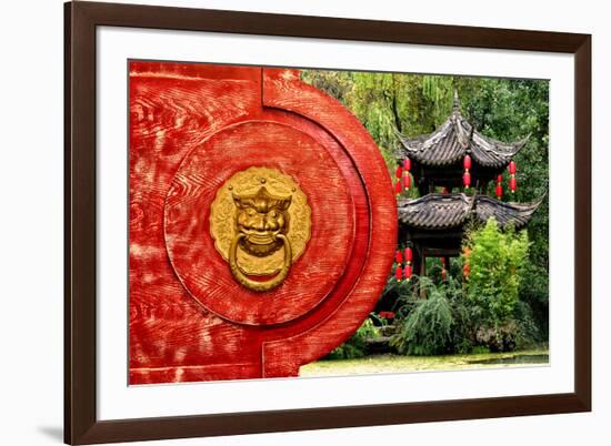 China 10MKm2 Collection - The Door God - Green Temple-Philippe Hugonnard-Framed Photographic Print