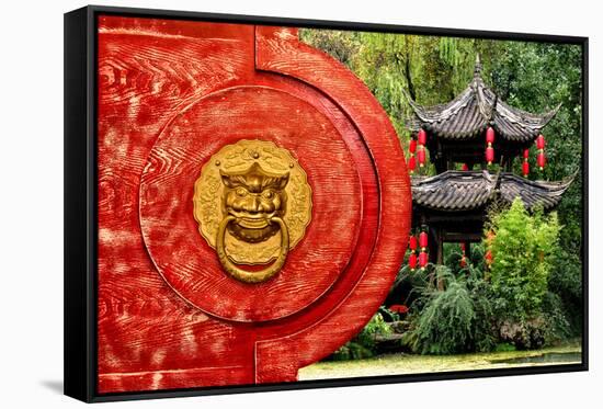 China 10MKm2 Collection - The Door God - Green Temple-Philippe Hugonnard-Framed Stretched Canvas