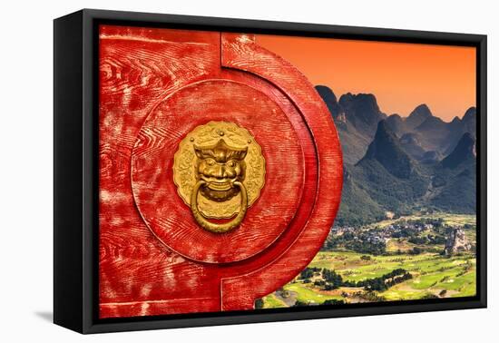 China 10MKm2 Collection - The Door God - Guilin-Philippe Hugonnard-Framed Stretched Canvas