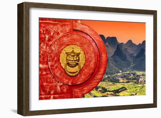 China 10MKm2 Collection - The Door God - Guilin-Philippe Hugonnard-Framed Photographic Print