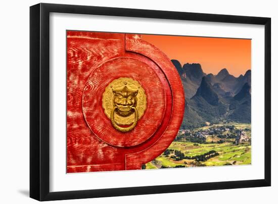 China 10MKm2 Collection - The Door God - Guilin-Philippe Hugonnard-Framed Photographic Print