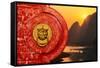 China 10MKm2 Collection - The Door God - Li river at Sunsrise-Philippe Hugonnard-Framed Stretched Canvas