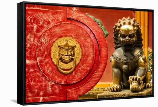 China 10MKm2 Collection - The Door God - Lion-Philippe Hugonnard-Framed Stretched Canvas