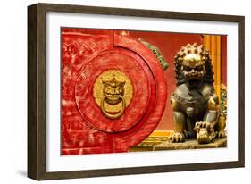 China 10MKm2 Collection - The Door God - Lion-Philippe Hugonnard-Framed Photographic Print