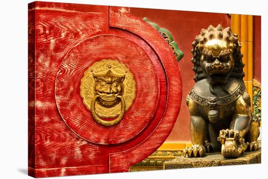 China 10MKm2 Collection - The Door God - Lion-Philippe Hugonnard-Stretched Canvas