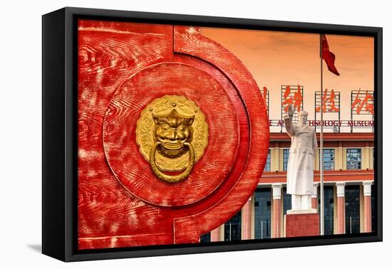 China 10MKm2 Collection - The Door God - Mao Zedong-Philippe Hugonnard-Framed Stretched Canvas