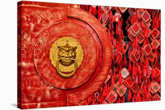 China 10MKm2 Collection - The Door God - Prayer-Philippe Hugonnard-Stretched Canvas