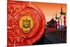 China 10MKm2 Collection - The Door God - Red Lanterns-Philippe Hugonnard-Mounted Photographic Print