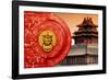 China 10MKm2 Collection - The Door God - Red Temple-Philippe Hugonnard-Framed Photographic Print