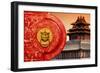 China 10MKm2 Collection - The Door God - Red Temple-Philippe Hugonnard-Framed Photographic Print