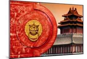 China 10MKm2 Collection - The Door God - Red Temple-Philippe Hugonnard-Mounted Photographic Print