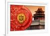 China 10MKm2 Collection - The Door God - Red Temple-Philippe Hugonnard-Framed Photographic Print