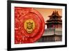 China 10MKm2 Collection - The Door God - Red Temple-Philippe Hugonnard-Framed Photographic Print