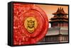 China 10MKm2 Collection - The Door God - Red Temple-Philippe Hugonnard-Framed Stretched Canvas