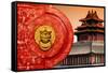 China 10MKm2 Collection - The Door God - Red Temple-Philippe Hugonnard-Framed Stretched Canvas