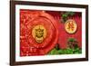 China 10MKm2 Collection - The Door God - Red Temple-Philippe Hugonnard-Framed Photographic Print