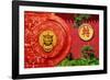 China 10MKm2 Collection - The Door God - Red Temple-Philippe Hugonnard-Framed Photographic Print