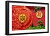 China 10MKm2 Collection - The Door God - Red Temple-Philippe Hugonnard-Framed Photographic Print