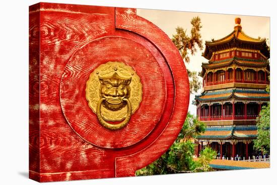 China 10MKm2 Collection - The Door God - Summer Palace-Philippe Hugonnard-Stretched Canvas