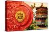 China 10MKm2 Collection - The Door God - Summer Palace-Philippe Hugonnard-Stretched Canvas