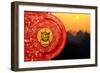 China 10MKm2 Collection - The Door God - Sunset Karts Peaks-Philippe Hugonnard-Framed Photographic Print