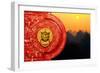 China 10MKm2 Collection - The Door God - Sunset Karts Peaks-Philippe Hugonnard-Framed Photographic Print