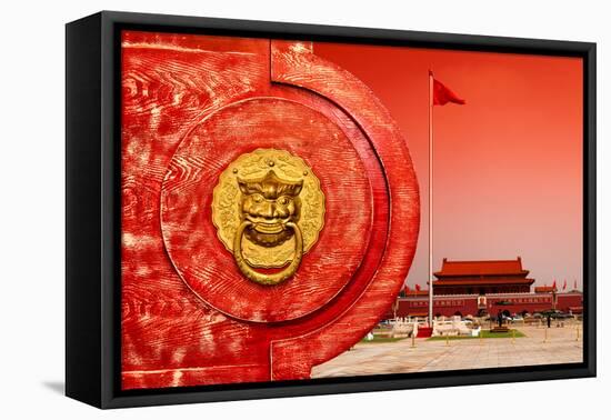 China 10MKm2 Collection - The Door God - Tiananmen Square-Philippe Hugonnard-Framed Stretched Canvas