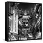 China 10MKm2 Collection - Traditional Architecture in Yuyuan Garden at night - Shanghai-Philippe Hugonnard-Framed Stretched Canvas