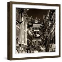 China 10MKm2 Collection - Traditional Architecture in Yuyuan Garden at night - Shanghai-Philippe Hugonnard-Framed Photographic Print