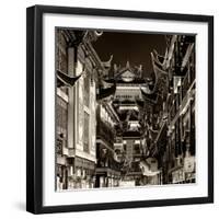 China 10MKm2 Collection - Traditional Architecture in Yuyuan Garden at night - Shanghai-Philippe Hugonnard-Framed Photographic Print