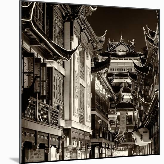 China 10MKm2 Collection - Traditional Architecture in Yuyuan Garden at night - Shanghai-Philippe Hugonnard-Mounted Photographic Print