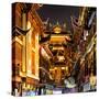 China 10MKm2 Collection - Traditional Architecture in Yuyuan Garden at night - Shanghai-Philippe Hugonnard-Stretched Canvas