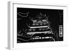 China 10MKm2 Collection - Traditional Architecture in Yuyuan Garden at night - Shanghai-Philippe Hugonnard-Framed Photographic Print