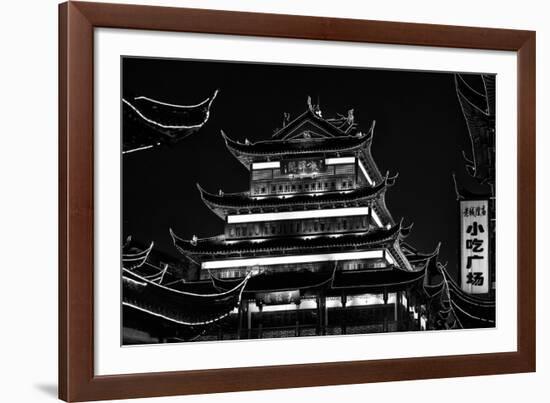 China 10MKm2 Collection - Traditional Architecture in Yuyuan Garden at night - Shanghai-Philippe Hugonnard-Framed Photographic Print