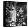 China 10MKm2 Collection - Traditional Architecture in Yuyuan Garden at night - Shanghai-Philippe Hugonnard-Framed Stretched Canvas