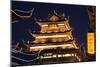 China 10MKm2 Collection - Traditional Architecture in Yuyuan Garden at night - Shanghai-Philippe Hugonnard-Mounted Photographic Print