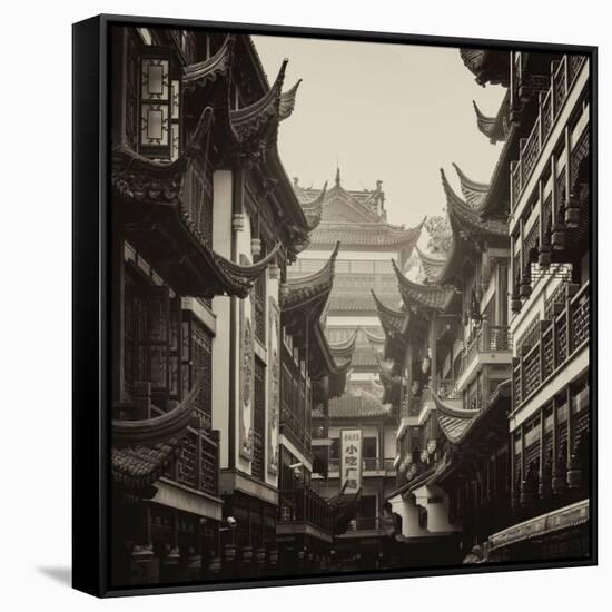 China 10MKm2 Collection - Traditional Architecture in Yuyuan Garden - Shanghai-Philippe Hugonnard-Framed Stretched Canvas